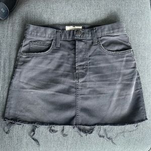 Current / Elliott Mini Skirt - dark gray, distressed